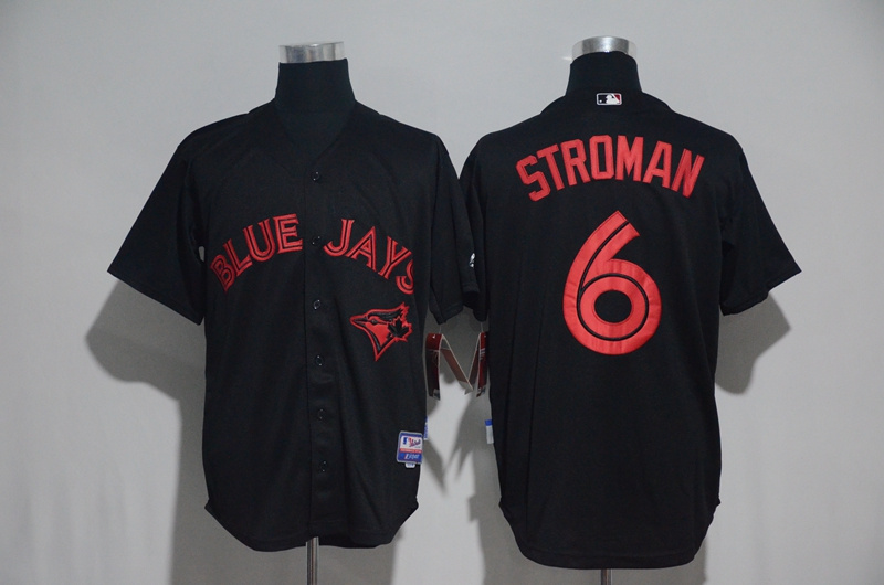 2017 MLB Toronto Blue Jays #6 Stroman Black Jerseys